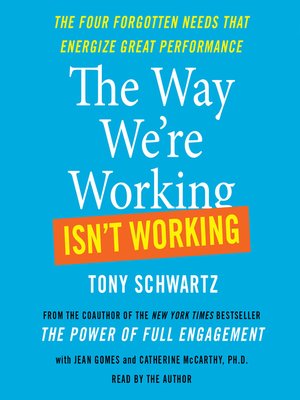 cover image of The Way We're Working Isn't Working